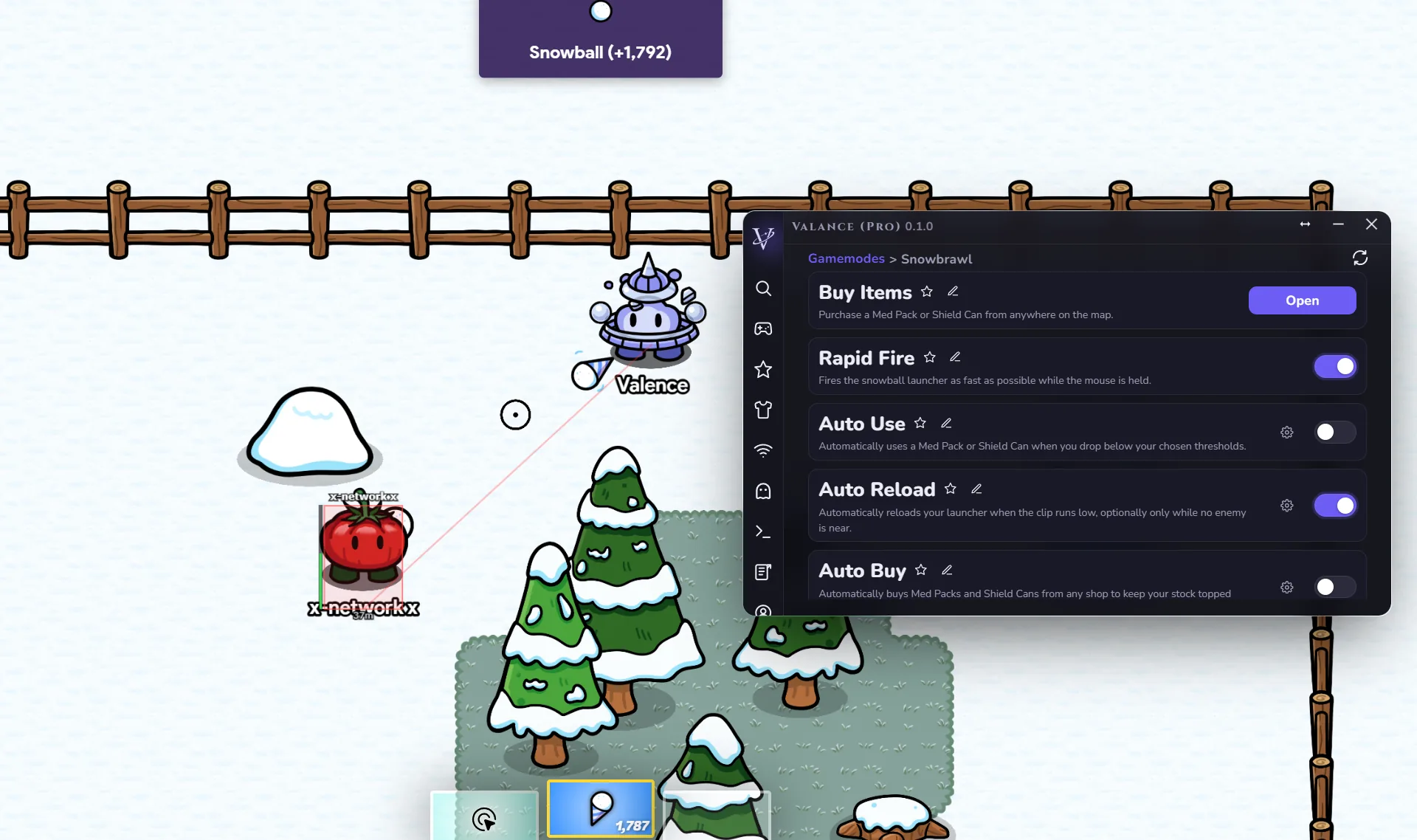 Valence running in a Gimkit game